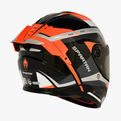 Casco SPARTAN HAWK SV Blanco - Naranja