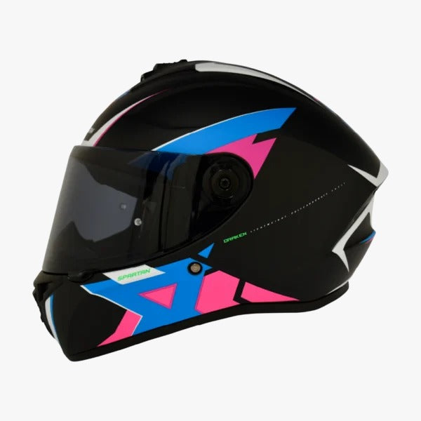 Casco SPARTAN DRAKEN Negro Fucsia