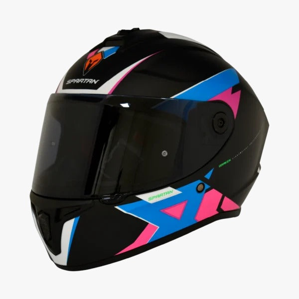 Casco SPARTAN DRAKEN Negro Fucsia