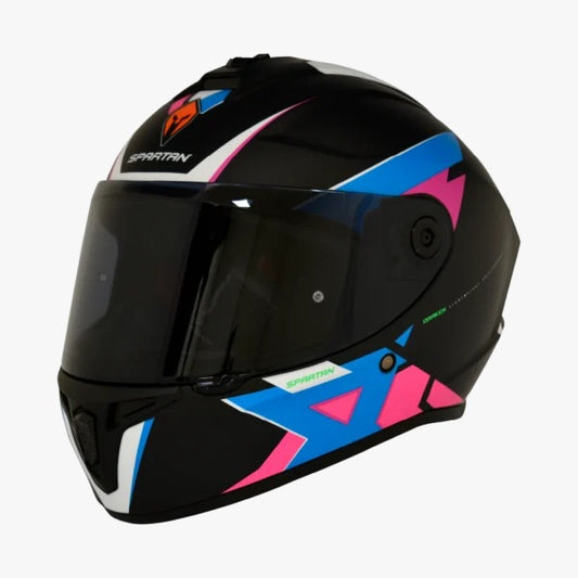 Casco SPARTAN DRAKEN Negro Fucsia