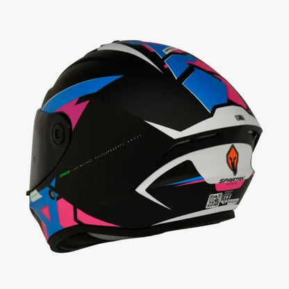 Casco SPARTAN DRAKEN Negro Fucsia