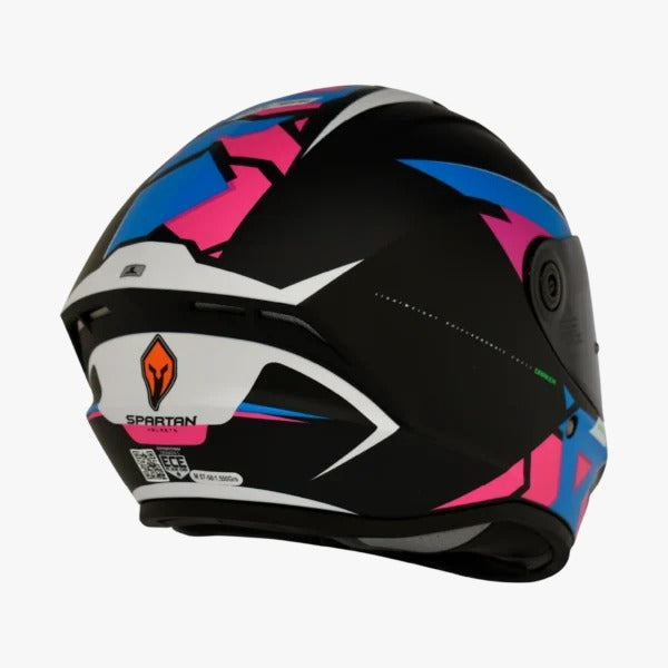 Casco SPARTAN DRAKEN Negro Fucsia