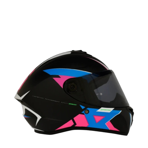 Casco SPARTAN DRAKEN Negro Fucsia