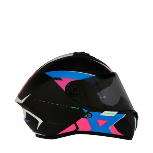 Casco SPARTAN DRAKEN Negro Fucsia