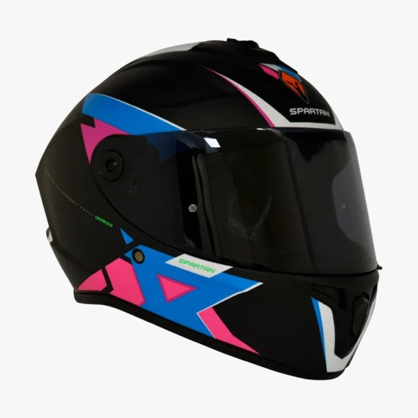 Casco SPARTAN DRAKEN Negro Fucsia