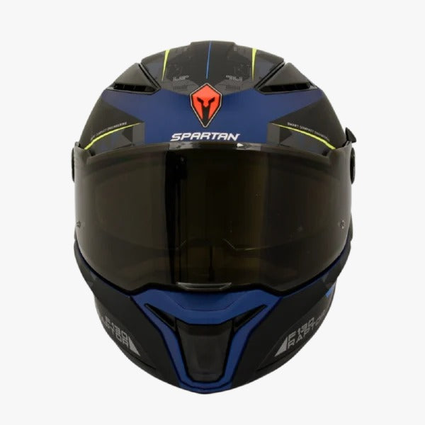 Casco SPARTAN PANTHER SV Gris - Negro Azul Claro