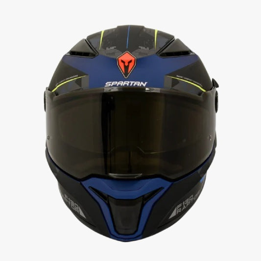 Casco SPARTAN PANTHER SV Gris - Negro Azul Claro