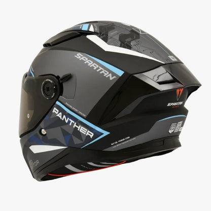 Casco SPARTAN PANTHER SV Gris - Negro Azul Claro