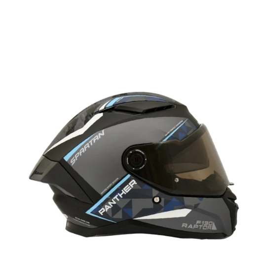 Casco SPARTAN PANTHER SV Gris - Negro Azul Claro