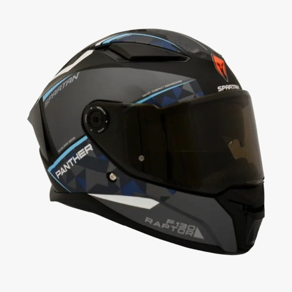 Casco SPARTAN PANTHER SV Gris - Negro Azul Claro