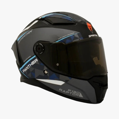 Casco SPARTAN PANTHER SV Gris - Negro Azul Claro