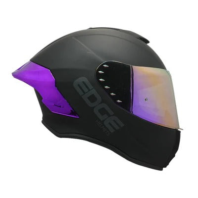 Casco EDGE Shanghai Negro Mate Lila