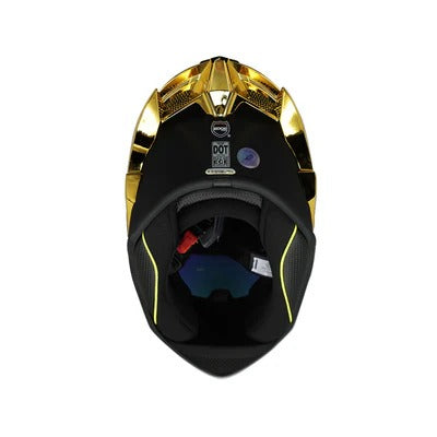 Casco EDGE Shanghai Negro Mate Dorado