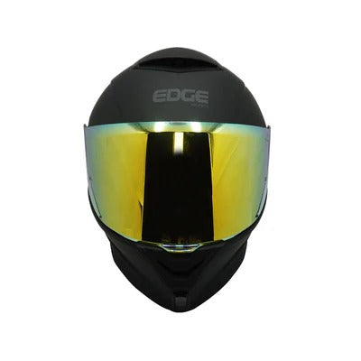 Casco EDGE Shanghai Negro Mate Dorado