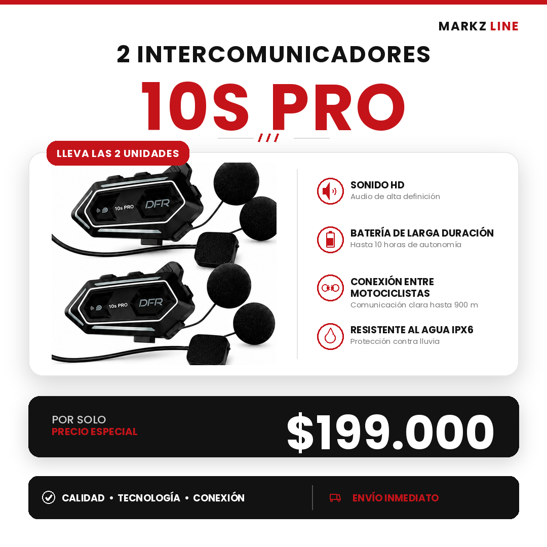 OFERTA 2 Intercomunicadores DFR 10S PRO