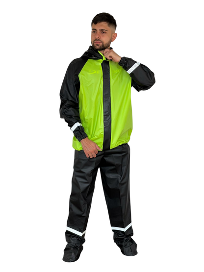 Impermeable Siliconado Resortado Verde